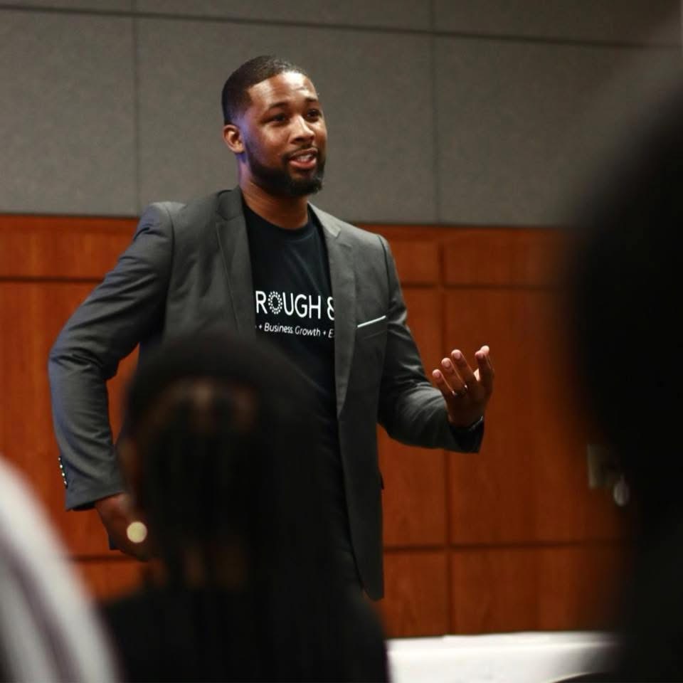 Xavier DeBrough delivering a keynote